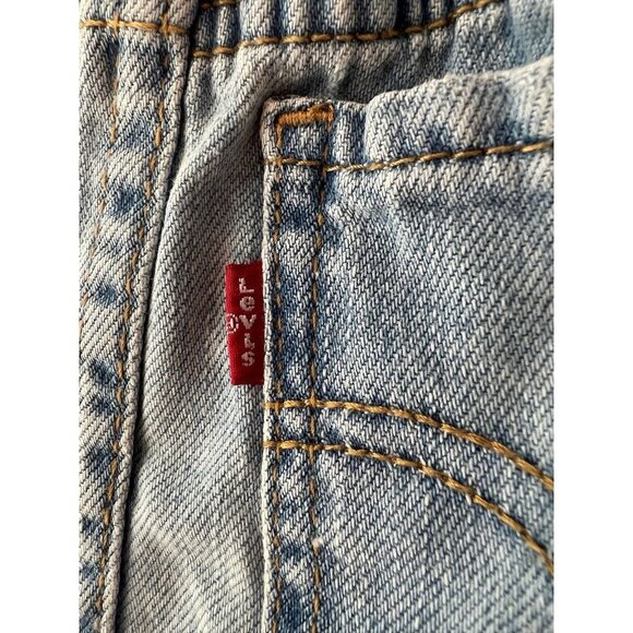 Girls Levis Denim Jean Mini Skirt Size 10 Patches Kids Youth - Picture 7 of 12